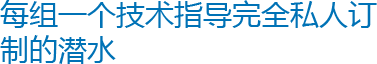 每组一个技术指导 完全私人订制的潜水