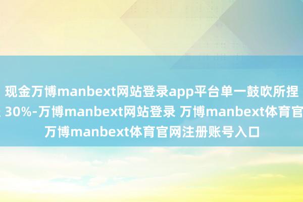 现金万博manbext网站登录app平台单一鼓吹所捏表决权均未升迁 30%-万博manbext网站登录 万博manbext体育官网注册账号入口
